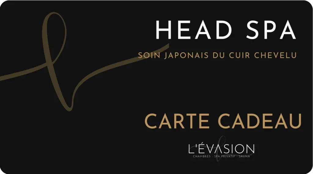 Carte cadeau Head Spa de L’Évasion, soin japonais du cuir chevelu à Prinquiau